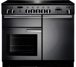 RANGEMASTER  Professional 100 Electric Induction Range Cooker - Stainless Steel & Chrome